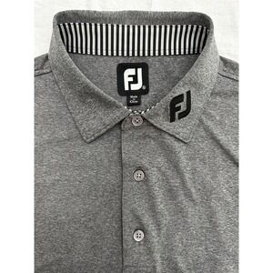 FootJoy FJ Men's XL Logo Performance Golf Shirt Stretchy Heather Grey